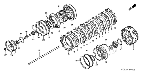  Kupplung (gl1800a4/ A5)(gl18006/ 7/ 8)