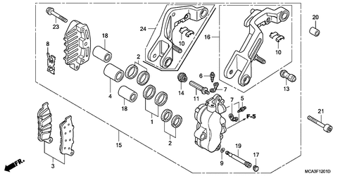  Bremssattel, Links Vorne