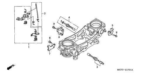  Throttle Body (component Parts) (vtr1000spy/ 1)