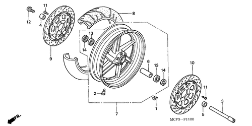  Roue Avant (vtr1000spy/ 1)