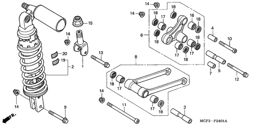  Rear Cushion (vtr1000sp2/  3/ 4/ 5/ 6)