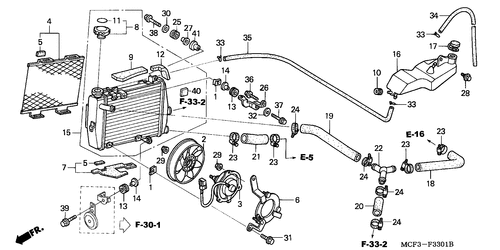  Radiator (rechts) (vtr1000sp2 / 3/ 4/ 5/ 6)