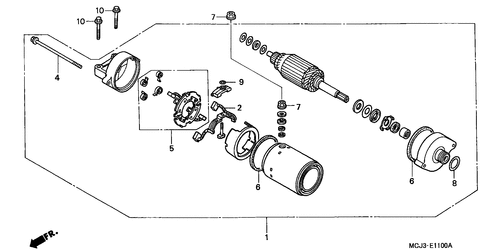  Starting Motor (cbr900rry,1/ Re1)