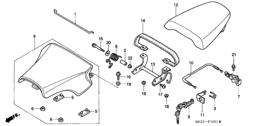  Sedile (cbr900rr2,3)