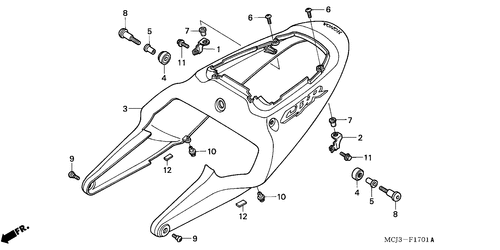  Windlauf, Hinten (cbr900rr2,3)