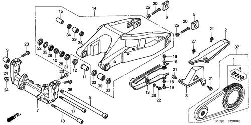  Schwinge (cbr900rry,1/ Re1)