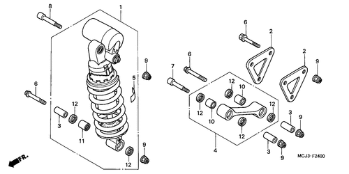  Kissen, Hinten (cbr900rry,1/ Re1)