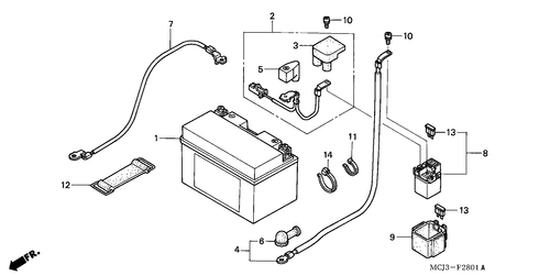  Battery (cbr900rr2,3)