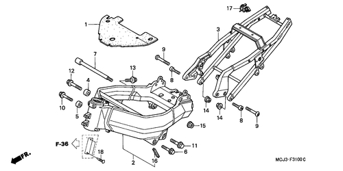  Carrosserie De Chassis (cbr900rry,1/ Re1)