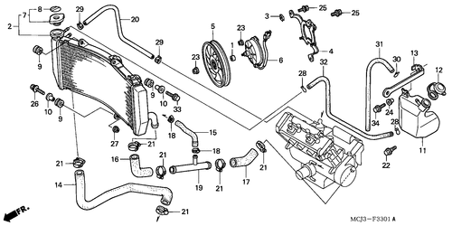  Kuehler (cbr900rr2,3)