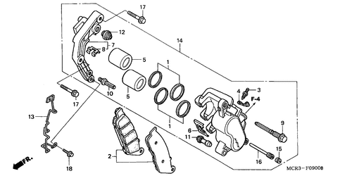  Front Brake Caliper