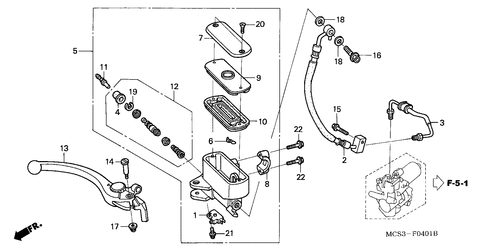  Frechts Brake Master Cylinder (st1300a)