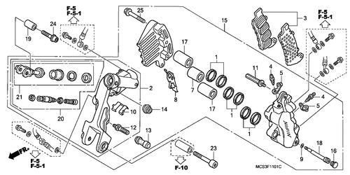  Bremssattel, Links Vorne