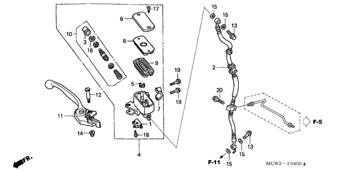  Frechts Brake Master Cylinder (vfr800)