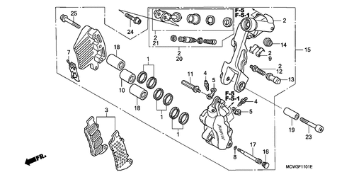  Bremssattel, Links Vorne