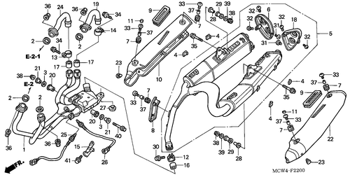  Abgas-schalldämpfer (vfr8002/ 3)(vfr800a2/ 3)