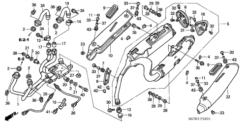  Abgas-schalldämpfer (vfr8004/ 5)(vfr800a4/ 5)