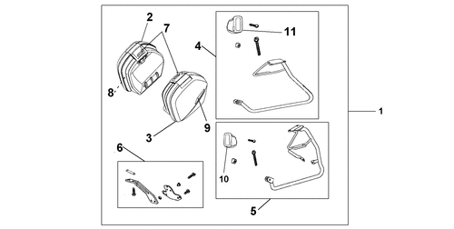  Pannier Set + Stays