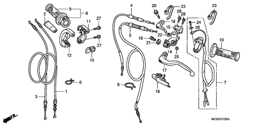  Handle Lever/ Switch/ Cable (crf450r2,3)