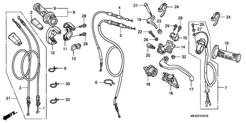  Hebelgriff/ Schalter/ Kabel (crf450r4,5,6,7,8)
