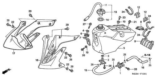  Fuel Tank (crf450r5,6,7,8 )