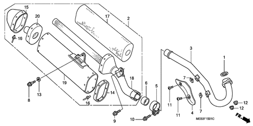  Exhaust Muffler (crf450r2-ed/ U)