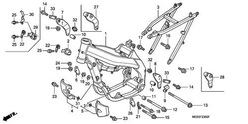  Frame Body (crf450r2,3,4)