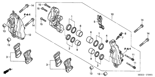  Vorderrad-bremssattel (cbr600rr5/ 6)