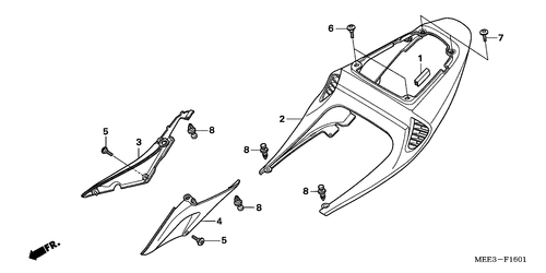  Windlauf, Hinten (cbr600rr5/ 6)