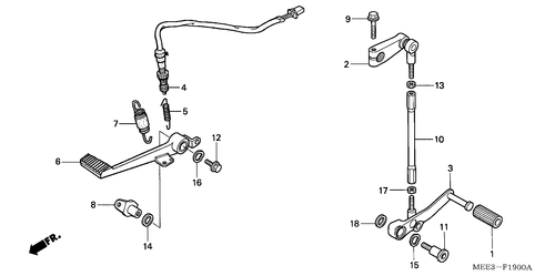  Bremspedal/ Schaltpedal
