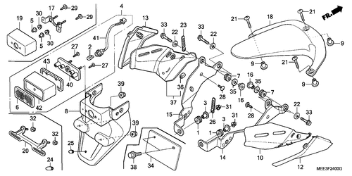  Kotfluegel, Hinten (cbr600rr3/ 4)