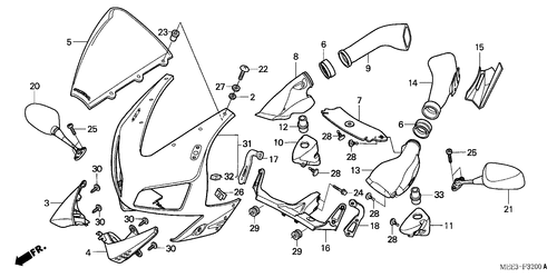  Oberer Windlauf (cbr600rr3/ 4)