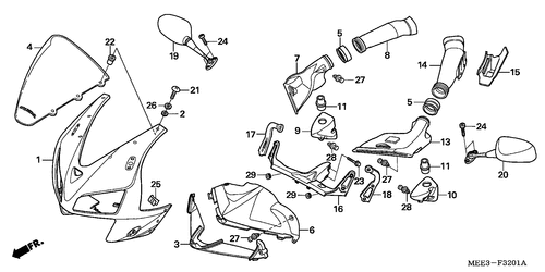  Riparo Superiore (cbr600rr5/ 6)