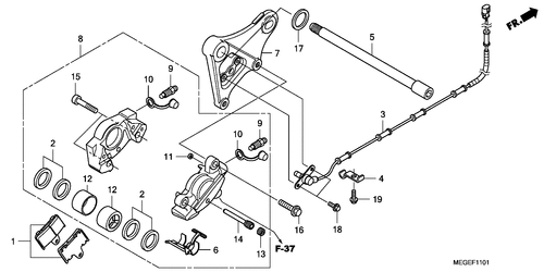  Hinterrad-bremssattel