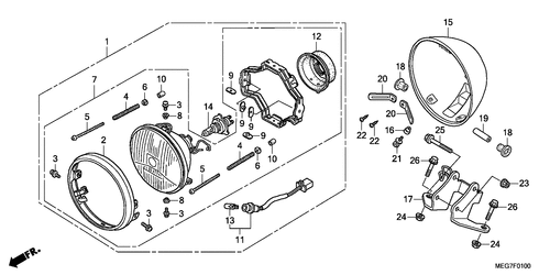  Headlight (vt750c2b_e)