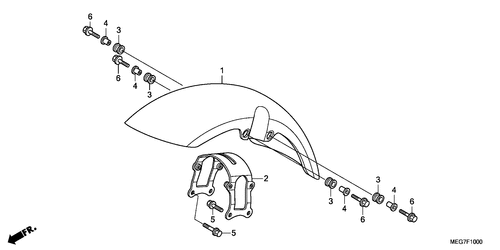  Parafango Anteriore (vt750c2b)