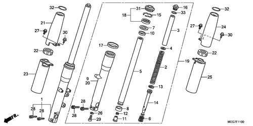  Gabel, Vorne (vt750c2b/ Vt750cs)