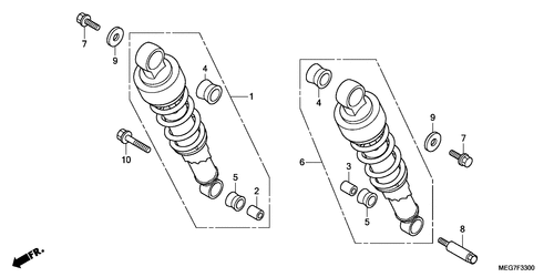  Kissen, Hinten (vt750c2b/ Vt750c2s)