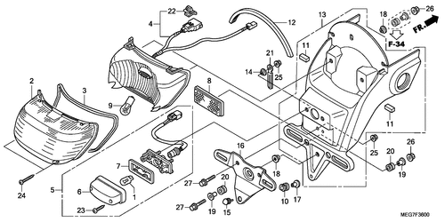  Heckleuchte (vt750c2b/ Vt750c2s)