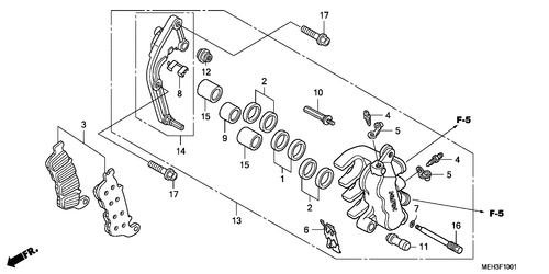  Bremssattel, Links Vorne
