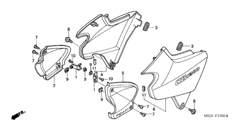  Seitenabdeckung (cb1300f/ F1)