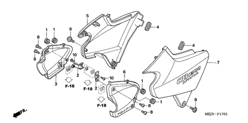  Seitenabdeckung (cb1300/ A/ S/ Sa)