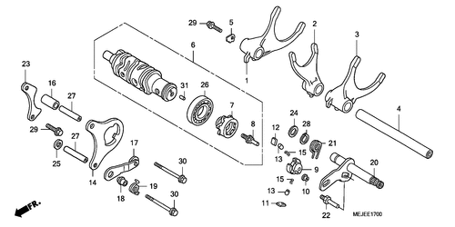  Gearshift Drum/ Gearshift Fork