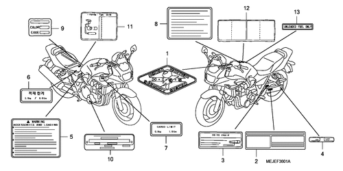  Etichetta Cauzione (cb1300s/ Sa)