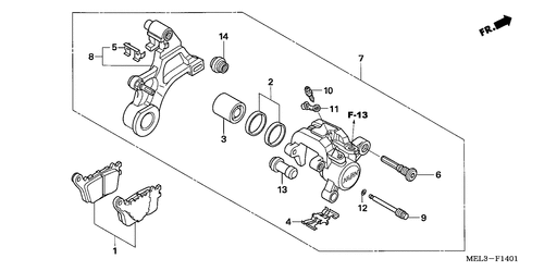  Hinterrad-bremssattel (cbr1000rr6/ 7)