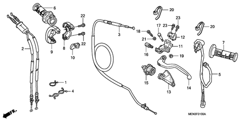  Levier De Guidon/ Commutateur/ Cable