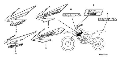  Marque (crf450x5,6,7,8)