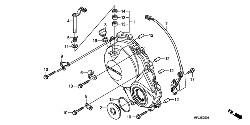  Cubierta De Carter Derechts(cbr600rr9,a,b/ Ra9,a,b)