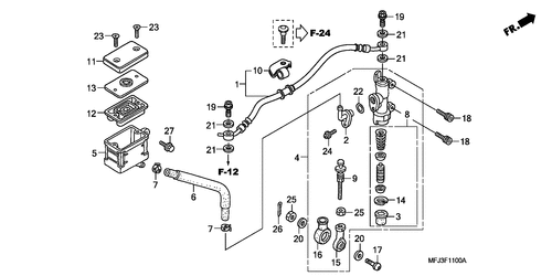  Rrechts Brake Master Cylinder (cbr600rr)