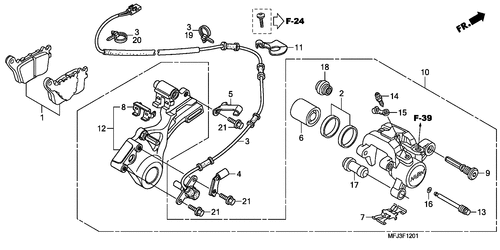  Hinterrad-bremssattel (cbr600ra)